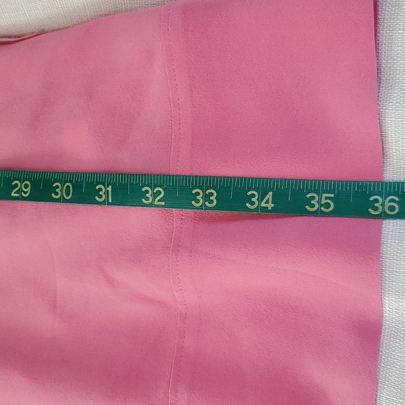 Banana Republic Dress Size 8 Pink Ruffle Drawstring 100% Silk - Picture 11 of 12